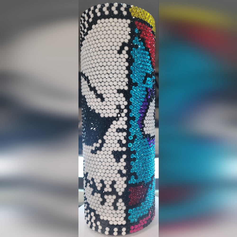 20 0z Jack and Sally Rhinestone tumbler